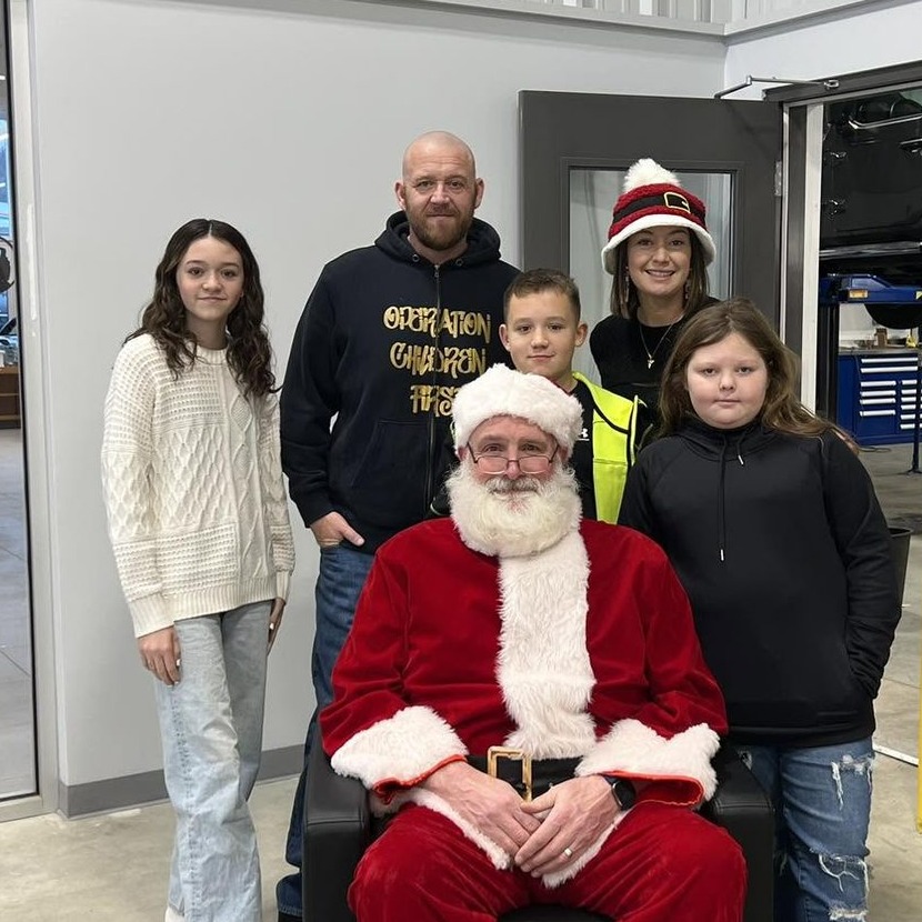Operation Children First volunteers at a Christmas giveaway